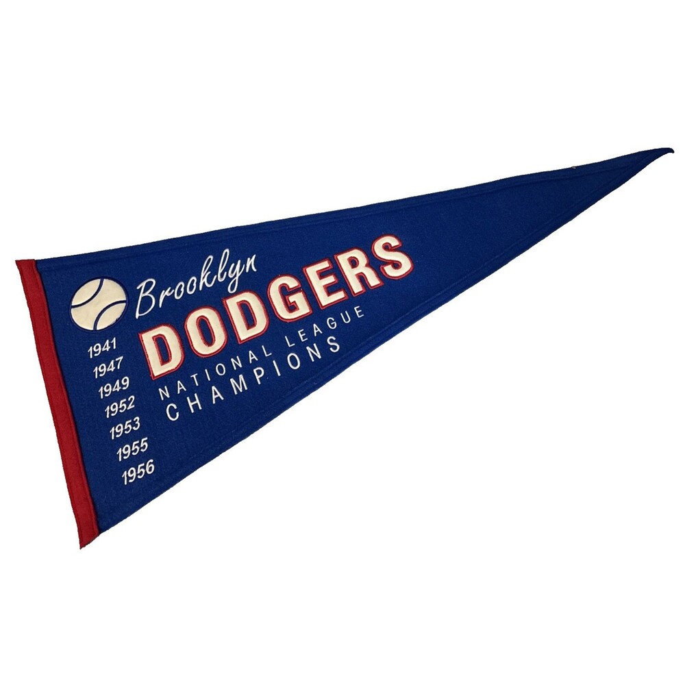 Brooklyn Dodgers MLB Baseball Winning Streak Embroidered Throwback Wool Pennant